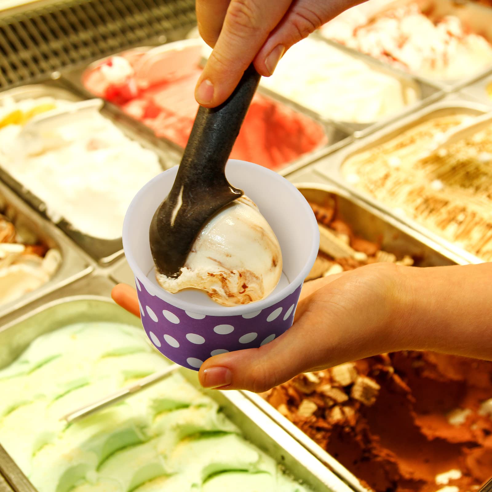 Amazon.com: Zeyune 500 Pcs Ice Cream Cups Disposable Paper Snack